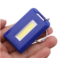 Eletorot COB LED Flashlight Light 1-Mode Mini Lamp Key Chain Ring Keychain PVC Lamp Torch Keyring White/Orange /Yellow/Blue