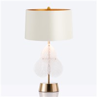 Creative glass crystal leaves desk lamp gold table lamps living room bedroom bedside decorative lamps ZA81230