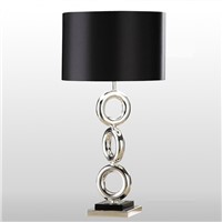 Luxury modern black table lamps hardware table lamp new Chinese hotel club room living room bedroom bedside table light  ZA81190