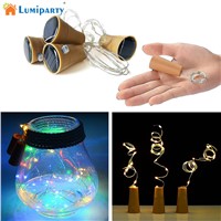 LumiParty 8LED/10LED Solar Powered Wine Bottle Cork Shape LED Fairy Strip Copper Garland Festoon Wire String Christmas Light k30