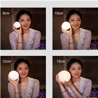 Creative 3D Print Moon Lamp with Touch-Sensing Switch 3D Lunar Lamp Color Changeable Night Lights For Decoration Gift