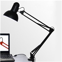 Good Quality Assurance Iron American Table Lamp Foldable Long-Arm Book Reading Lights E27 Clip Desk Lamp WWl030