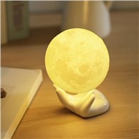 2017 8-20cm 3D Moon Lamp USB LED Night  Moonlight Decoration Gift Touch Sensor Color Changing With USB Power Cord