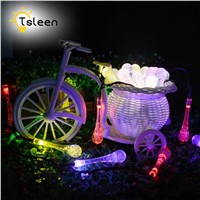 TSLEEN 1PC Water Drop LED Fairy String Light Solar Powered Outdoor Lighting Wedding Christmas Party Decoration Outdoor 7m 5OLeds