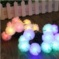 Linkax 20 LEDs Solar Lamps RGB LED Strings Light Fairy Garland Christmas Solar Light for Wedding Garden Party Decoration Outdoor