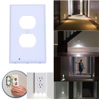 110V Sensor Night Lamp Plug Cover LED Night Angel Wall Outlet Face Hallway Bathroom Kitchen Emergency Safety Lamp