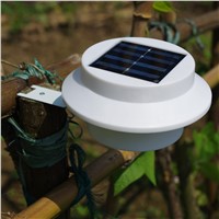 1 PCS 3-LED Solar Powered Energy Saving Fence Gutter Light Outdoor Garden Wall Lobby Pathway Lamp