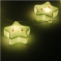 iTimo 10Pcs/Set Smiling Face String Fairy Lights Home Party Decoration Lamps Stars Christmas Light Lighting Strings Warm White