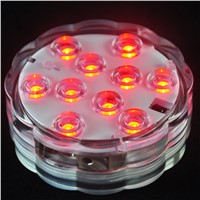 2pcs/lot 10 leds RGB Led Underwater Light Pond Submersible IP68 Waterproof Swimming Pool Light for Wedding Party