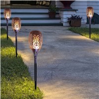 2W 96 LEDs Solar Lamps Outdoor Garden Landscape Lawn Light Waterproof Light Control Sensor Solar Torch Lamp with Solar Panel