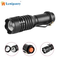 LumiParty CREE XPE Mini LED Flashlight Torch Waterproof Handheld Zoomable Light Lamp Powered for Camping Hiking Lighting