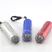 9 led Mini Flashlight white Led Lamp powerful Flash Light Lanterna Protable small pocket torches penlight for hiking camping