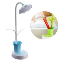 LAIDEYI Sunflower Pen Holder Charging Reading Lamp Books Protecting Eyes LED Folding Touch Switch Lamp Drop Shipping 826