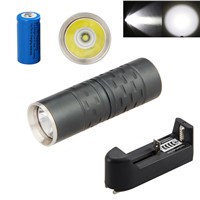 Portable Mini 800 Lumens Lantern Camping Lighting Pocket  XG-P R5 LED Flashlight Torch with 2 PCS 16340 Batteries and Charger