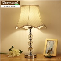 European crystal table lamp bedroom bedside lamp creative warm decorative lighting Qiseyuncai