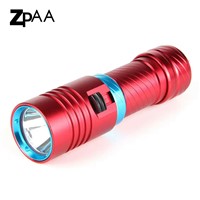 ZPAA Diving flashlight xml L2 lamp 80M Scuba lantern flashlight LED Underwater torch 18650 or 26650 rechargeable battery