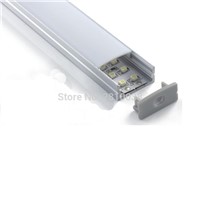 100 X 1M Sets/Lot Factory price led aluminum profile and Wide U channel extrusion for recessed Wall or ceiling lamp