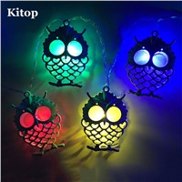 Kitop 3M 10Leds String lights Owl Solar powered outdoor decorative Fairy lighting Creative for Christmas,Halloween,Party,Bar