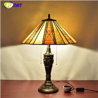 FUMAT European Creative Vintage Art Glass Brief Table Lamp American Tiffany Living Room Restaurant Bedside Deco Table Lights