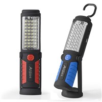 Anjoet Led Work Light Magnetic Emergency Torch Flash Hanging Lamp USB Rechargeable Flashlights Built-in 18650 for Auto Repair
