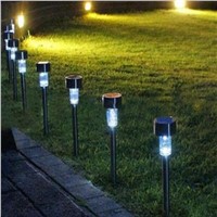 Solar LED Path Auto Light Yard Garden Lawn Landscape Lamp White Lighting