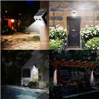 Outdoor Waterproof 16 LEDs Solar Powered PIR Motion Sensor Lights Wall Lamp Garden Yard Street Security Lights Color Backlight
