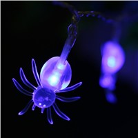 20LED USB Halloween Decor Fairy Spider LED String Light Holiday Lighting For Home Party Decor Lamp Blue