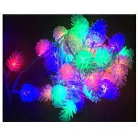 4M/20leds Colorful Pine nuts LED String Flashing Christmas Lights Garlands for Holiday Party Wedding Decoration