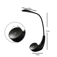 LAIDEYI USB Rechargeable Touch Sensor Switch Desk Lamp Moon-Shaped Reading LED Lamp Flexible Adjustable Decorative Table Lamp