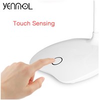 Yenmol LED Desk Lamps Remote Control ABS Desk Light Shadeless Desktops Table lamps Dimmable Eyecare Reading Light 18 led Bulb