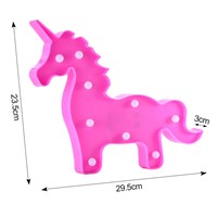 LAIDEYI Unicorn Head Led Night Light Animal Marquee Lamps On Wall For Children Bedroom Decoration Party Decor Kids Gifts
