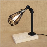 Adjustable Iron Lampshade Retro Table Lamp Loft Industrial Deco mesa Desk Lamp For Cafe Bar LED Desk Light Indoor Art Lighting
