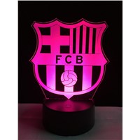 New Popular Footbal Team Sports Fans Lamp Gifts 7 Colors Changing Atmosphere Gradient Visual Nightlight Illusion Lighting Gifts
