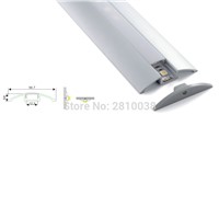 50 x 1M Sets/Lot flat aluminum profile for led light and semilunar led channel for Kitchen or led Cabinet lamp