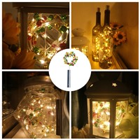 ZjRight 6M 40Led Battery Powered Plating wine String Light Bell,star,flower shape Christmas tree LED Light decorate effect light