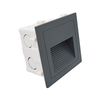Thrisdar 10pcs/Lot 3W Outdoor Wall Corner Light Waterproof Recessed Led Stair Step Light Pathway Underground Floor Buried Lamps
