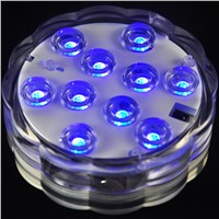 New Remote Control 10 LED Multi Color Submersible Light Waterproof Party Lamp Aquarium Fish Tank Garden Pond Underwater Light