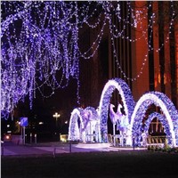 Christmas Garland LED Curtain Icicle String Light 4.5m 100Leds Indoor Drop LED Party Garden Outdoor Decorative Light