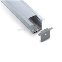 10 X 2M Sets/Lot Linear flange led aluminium profile and deep T channel led light for ceiling or recessed wall light