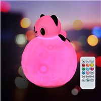 Silicone Panda LED Night Lamp USB Rechargeable LED Children Night Light Colorful Novelty Light for Baby Bedroom Toy Gift