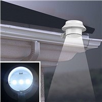 LumiParty 6Pcs Solar Power Smart LED Gutter Utility Light Permanent for Houses, Fence Garden Shed Walkways Anywhere
