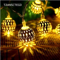 Solar Lamp Waterproof Outdoor Garden Courtyard For Christmas Festival Decorative Lights 10 LED Morocco Style Lamp Strings