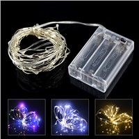 2M 5M Copper Wire LED String Waterproof lights Holiday LED Strip lighting For Fairy Christmas Tree Wedding Party Decoration