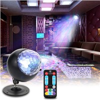 RGBW 10W LED Water Wave Ripples Disco Projector Stage Light Sound Activated Party Holiday Effect Lights Laser Projector light