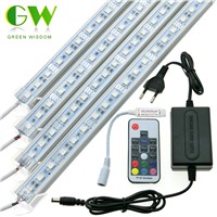 RGB LED Bar Light Set 12V 5050 RGB Rigid LED Strip + 17Key RF RGB Remote Controller + Power Adapter