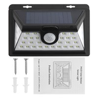 Outdoor Waterproof 34 LED 2835 Solar Power PIR Motion Sensor Wall Light  with 3 Different Lighting Modes for Garden Pathway Yard