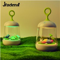 Jiaderui Novelty Touch Sensor Plants Light Colorful 3D Rabbit Butterfly Nightlight USB Charging LED Lamp DIY Potted Light