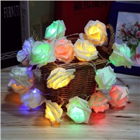 Fairy Wedding Party Christmas Decoration Garland 20 LED Rose Flower String Light - L057 New hot