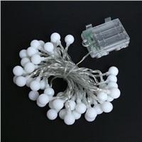 5m/16.4ft 50 LED Crystal Ball Waterproof Colorful Warm White Fairy Light Garden Decoration Outdoor Led String
