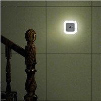 Square shape Night Light Lamp EU/US Plug Smart Sensor Induction LED Light 0.5W automatic lights Kitchen Bedroom Hallway Use  DA